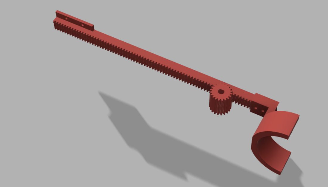 Rack and pinion pusher mechanism used on The Old Bear.